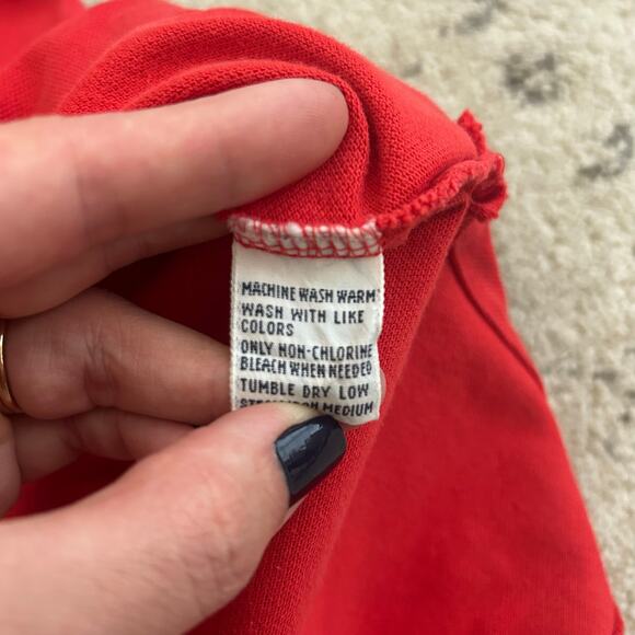 Polo Ralph Lauren Red polo shirt Old Color fade Retro classic style Preppy Y2K - Picture 5 of 9